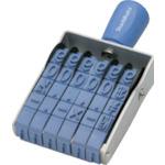 ■シヤチハタ 回転ゴム印 欧文6連特大号 ゴシック体〔品番:CF6LG〕【3398239:0】[店頭受取不可]