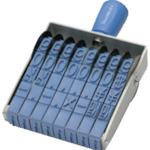 ■シヤチハタ 回転ゴム印 欧文8連特大号 ゴシック体〔品番:CF8LG〕【3398247:0】[店頭受取不可]