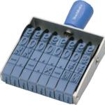 ■シヤチハタ 回転ゴム印 欧文8連初号 ゴシック体〔品番:CF80G〕【3399732:0】[店頭受取不可]