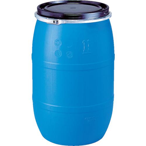■サンコー プラスチックドラムオープンタイプ 850007 PDO120L-1ブルー〔品番:SKPDO120L1BL〕【3425177:0】[直送DS][店頭受取不可]