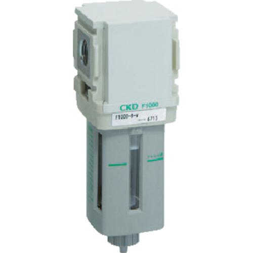 ■CKD エアフィルター エアフィルタ 標準白色シリーズ 接続口径Rc1〔品番:F800025W〕【3444775:0】[店頭受取不可]