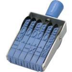 ■シヤチハタ 回転ゴム印 欧文6連初号 ゴシック体〔品番:CF60G〕【3445686:0】[店頭受取不可]