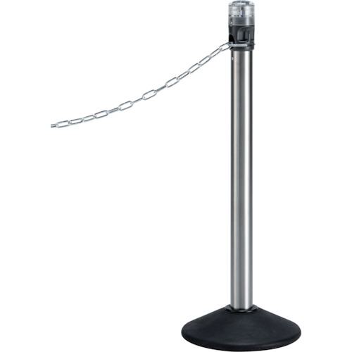 ■テラモト LEDライト付きチェーンスタンド アルミチェーン常灯〔品番:SU6620100〕【3516769:0】[店頭受取不可]
