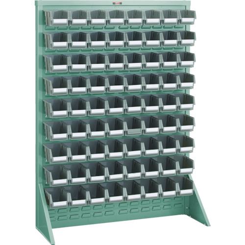 ■TRUSCO パネルコンテナラック 床置型 コンテナ小X72 緑〔品番:T1272N〕【3526771:0】[直送DS][店頭受取不可]