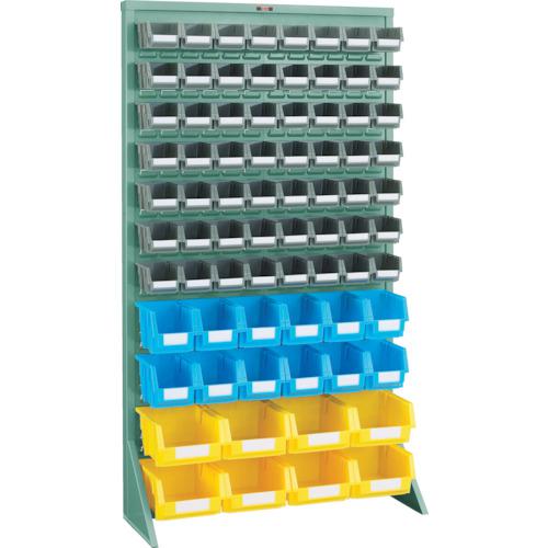 ■TRUSCO パネルコンテナラック 床置型 コンテナ小X56中X12 大X8 緑〔品番:T16227N〕【3526844:0】[直送DS][店頭受取不可]