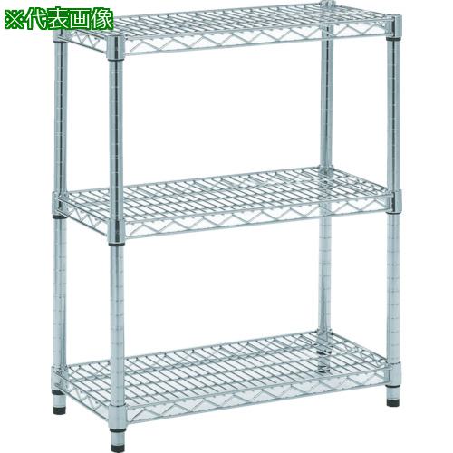 ■TRUSCO ステンレス製メッシュラック H745XW1207XD457 3段〔品番:TSM2443〕【3527026:0】[直送DS][店頭受取不可]