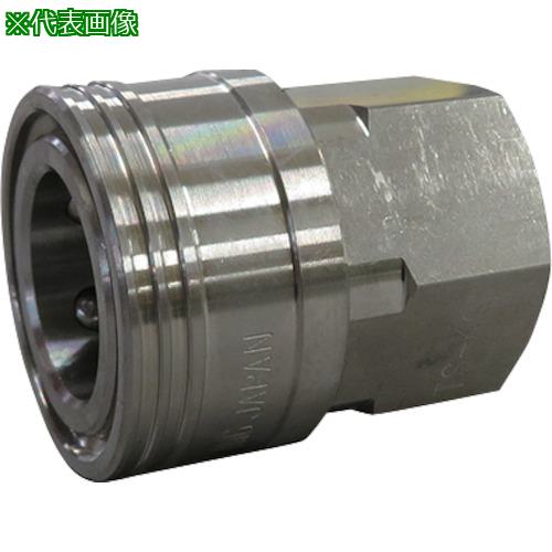 ■FLOBAL 両路開放型クイックカップリング TS-8SF(SUS304)〔品番:TS8SFSUS304〕【3529638:0】[店頭受取不可]