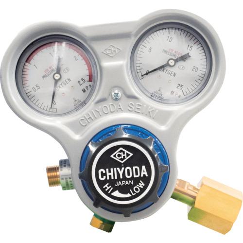 ■千代田 酸素用調整器スタウト(関東式)乾式安全器内蔵型〔品番:SROAE〕【3552641:0】[店頭受取不可]