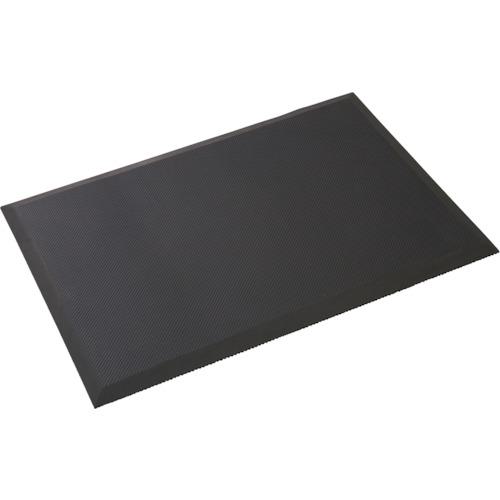 ■緑十字 疲労軽減マット AFM-6090BK 黒 600×900〔品番:345009〕【3561174:0】[店頭受取不可]