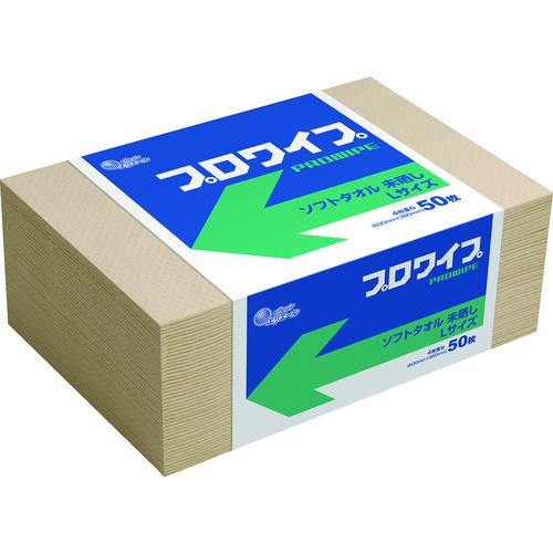 ■エリエール プロワイプソフトタオル未晒帯どめLサイズ50枚〔品番:703524〕【3564606:0】[店頭受取不可]