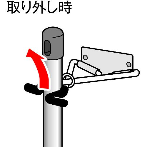 ■テラモト モップハンガーRC型コンパクト(6本掛)〔品番:CE4913400〕【3568067:0】[直送DS][店頭受取不可]