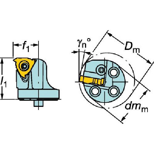 ■SANDVIK コロターンSL コロスレッド266用カッティングヘッド(410)〔品番:SL266LKF40322722〕【3587215:0】[店頭受取不可]_1