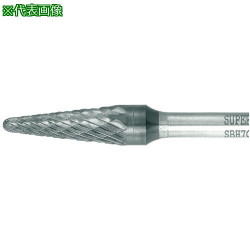 ■スーパー スーパー超硬バー 重切削用 ロー付タイプ テーパー型 刃径:12.7mm 軸径:6.0mm〔品番:SBH7C04〕【3615316:0】[店頭受取不可]