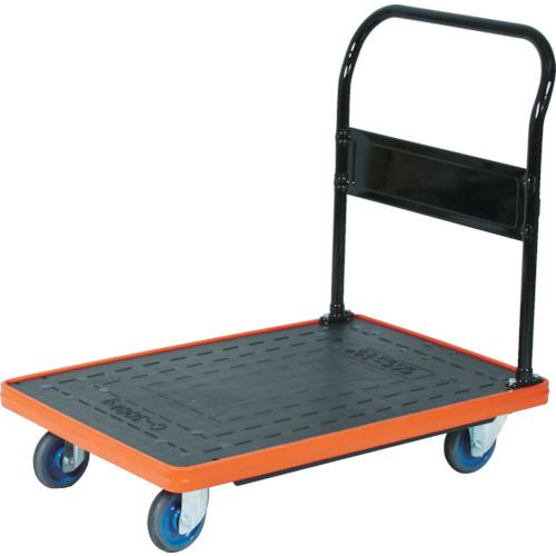 TRUSCO 鋼鉄製平台車 800X450 Φ150ブレーキ付き プレス車 ( PHT-8045H-150 ) トラスコ中山(株) TRUSCO 鋼鉄製平台車 800X450 Φ100プレス車 ( PHT-8045H ) トラスコ