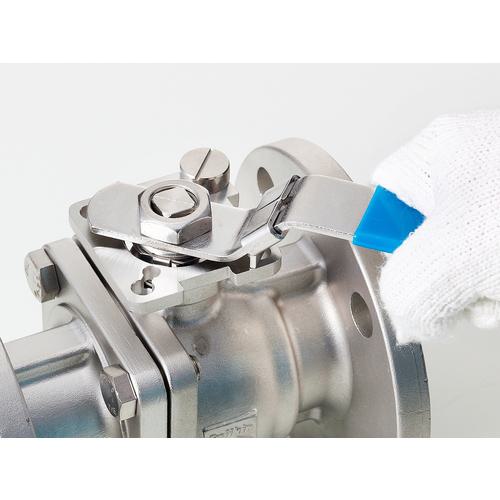 ■Fujikin ステンレス鋼製1MPaフランジ式2ピースボール弁100A(4)〔品番:UBV21J10RMALX〕【3655555:0】[店頭受取不可]