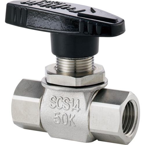 ■Fujikin SUS製4.90MPaパネルマウント式ボール弁PUBV15D〔品番:PUBV15D〕【3655199:0】[店頭受取不可]