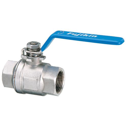 ■Fujikin ねじ込みボール ステンレス鋼製 3.92MPa フルボアタイプボール弁 32A(1 1/4)〔品番:UBVNF14GR〕【3655792:0】[店頭受取不可]