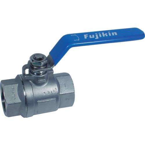 ■Fujikin ねじ込みボール ステンレス鋼製 3.92MPa フルボアタイプボール弁 50A(2)〔品番:UBVNF14IR〕【3655814:0】[店頭受取不可]