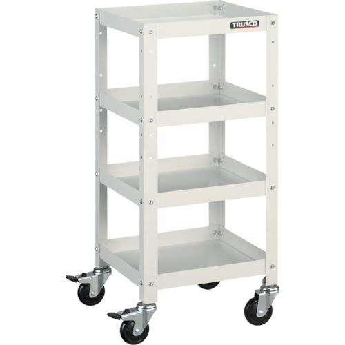 ■TRUSCO ツールワゴン ラビットワゴン 360X360 ウレタン車輪 ホワイト RBW733UW(8183145)