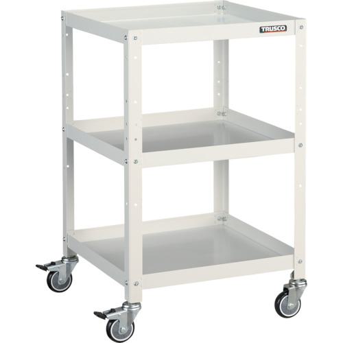 ■TRUSCO ツールワゴン ラビットワゴン 500X500 ウレタン車輪 ホワイト〔品番:RBW853UW〕【3663396:0】[直送DS][店頭受取不可]