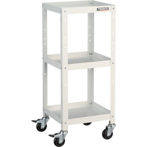 ■TRUSCO ツールワゴン ラビットワゴン 360X360 ゴム車輪 ホワイト〔品番:RBW933W〕【3663621:0】[直送DS][店頭受取不可]