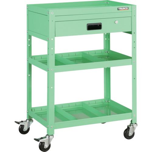 TRUSCO ツールワゴン ラビットワゴン 600X400 ハンドル付 ゴム車輪 ホワイト ( RBW-763H W ) TRUSCO ツールワゴン ラビットワゴン 600X400 ハンドル付 ゴム車輪