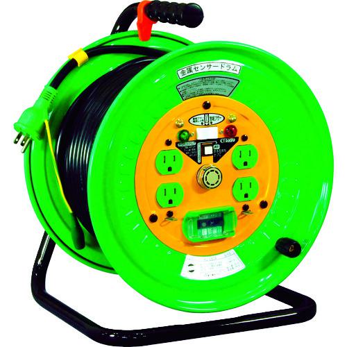 ■NICHIDO 金属センサードラム 漏電保護専用ブレーカ付 30m〔品番:KSEB34〕【3686175:0】[店頭受取不可]