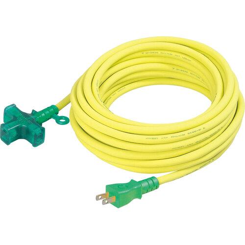 ■NICHIDO 延長コード 十字型トリプルランプ付 100V 2芯 20m〔品番:LT220〕【3686345:0】[店頭受取不可] 6,864円