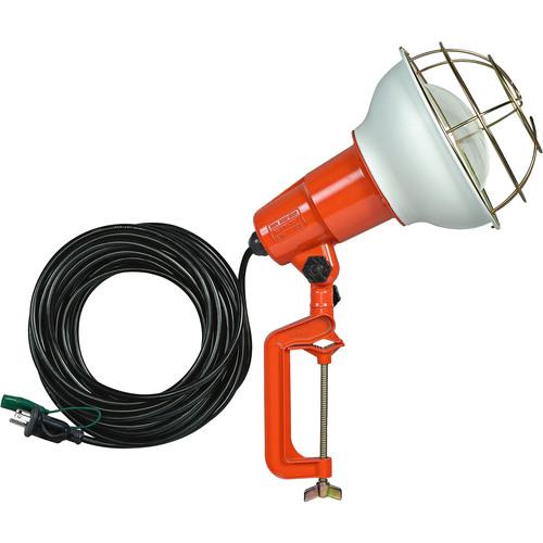 ■ハタヤ 防雨型作業灯 リフレクターランプ200W 100V接地付10m バイス付〔品番:RE210K〕【3704157:0】[店頭受取不可]