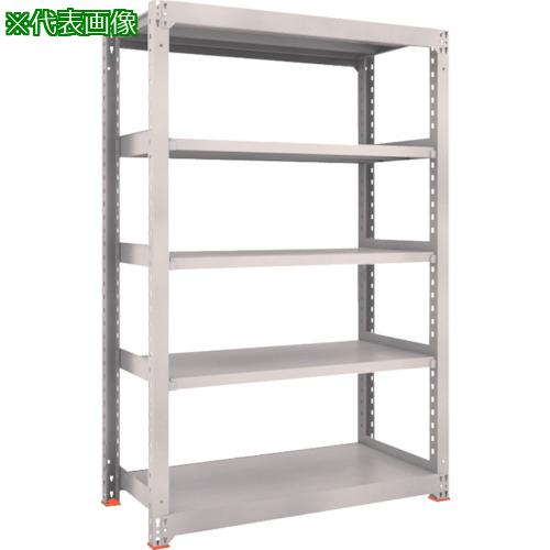 ■TRUSCO スチールラック M3型中量棚 1800X471XH1800 5段 単体 免震樹脂ベース付 ネオグレー〔品番:M36655SFC〕【3788906:0】[店頭受取不可]