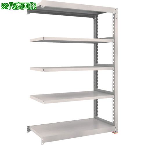 ■TRUSCO M3型中量棚 1200X571XH2400 3段 連結 免震樹脂ベース付 ネオグレー〔品番:M38463BSFC〕【3791196:0】[店頭受取不可]