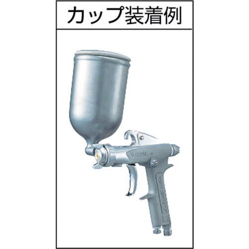 ■アネスト岩田 小形スプレーガン 重力式 ノズル口径Φ1.3 0.4kW 空気使用量85L/min〔品番:W612G〕【3808068:0】[店頭受取不可]_2