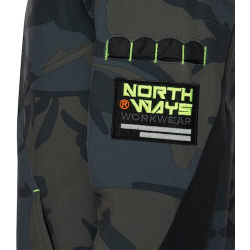 ■NORTHWAYS ワークジャケット “ボーレル” 迷彩 Sサイズ〔品番:1511WLS〕【3819951:0】[店頭受取不可]