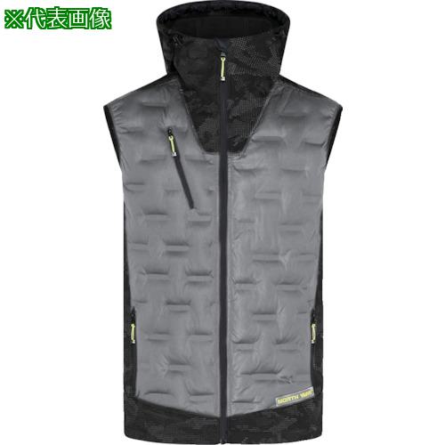 ■NORTHWAYS ワークダウンベスト グレー Lサイズ 〔品番:1104GRL〕【3819943:0】[店頭受取不可]
