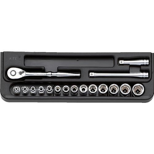 ■KTC 6.3sq.ソケットレンチセット[17点]〔品番:TB214〕【3839214:0】[店頭受取不可]