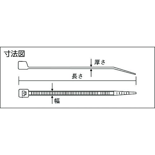 ■TRUSCO リリースタイ 幅12.8mmX長さ482mm 最大結束φ140 標準〔品番:TRRCV480〕【3843556:0】[店頭受取不可]_5
