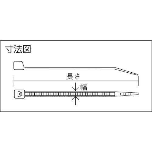 ■TRUSCO リリースタイ幅12.8mmX482mm最大結束φ140耐候性〔品番:TRRCV480W〕【3843564:0】[店頭受取不可]_7