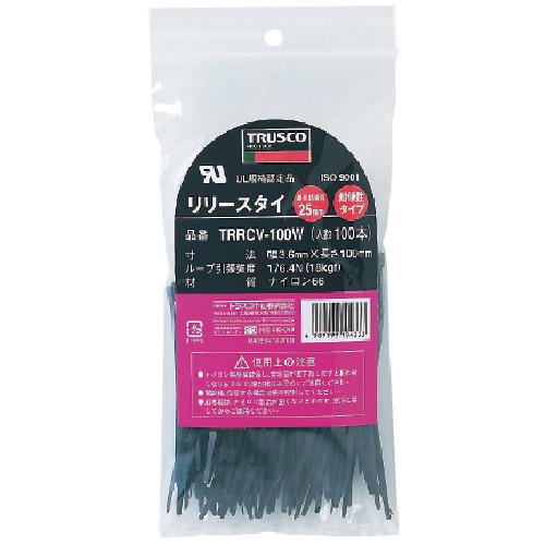 ■TRUSCO リリースタイ幅12.8mmX482mm最大結束φ140耐候性〔品番:TRRCV480W〕【3843564:0】[店頭受取不可]_6