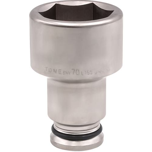 ■TONE インパクト用超ロングソケット 対辺寸法70mm 差込角25.4mm〔品番:8NV70L150〕【3876268:0】[店頭受取不可]