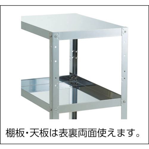 ■TRUSCO ステンレスワゴン クリーンラビット 75φウレタン車SUS金具 500×500×H600 2段〔品番:CRB652SU〕【3933326:0】[直送DS][店頭受取不可]