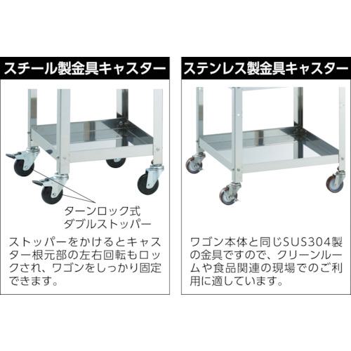 □TRUSCO ステンレスワゴン クリーンラビット 75φウレタン車SUS金具
