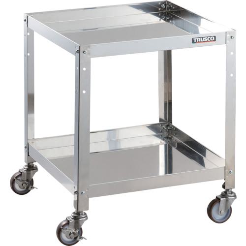 ■TRUSCO ステンレスワゴン クリーンラビット 75φウレタン車SUS金具 500×500×H600 2段〔品番:CRB652SU〕【3933326:0】[直送DS][店頭受取不可]