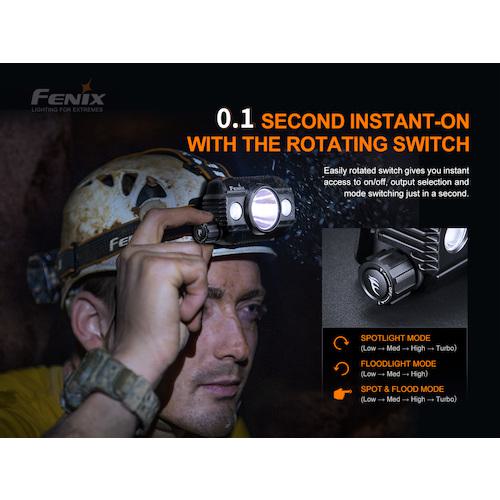 ■FENIX 充電式LEDライト HP30RV20BLACK〔品番:HP30RV20BLACK〕【3940346:0】[店頭受取不可]_7