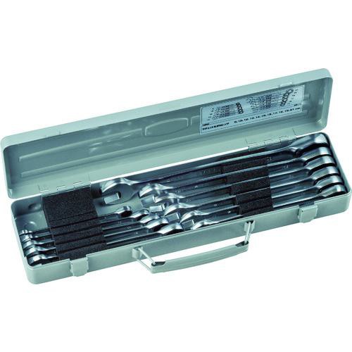 ■TONE ラチェットめがねレンチセット 10pcs〔品番:RM110〕【3964736:0】[店頭受取不可]