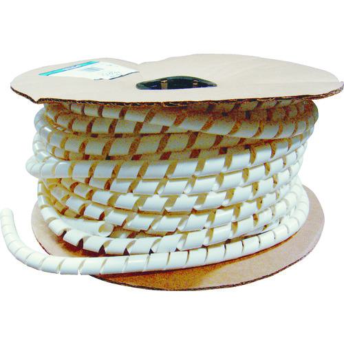■PANDUIT スパイラルラッピング 難燃性ポリエチレン(UL94V-0) 白〔品番:T25FRCY〕【4038193:0】[店頭受取不可]