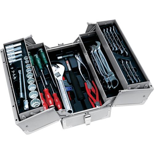 ■TONE 整備用工具セット TSH430ツールセット 52点セット シルバー〔品番:TSH430SV〕【4058003:0】[店頭受取不可]