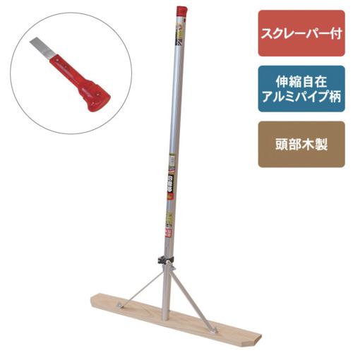 ■金象 伸縮式木製替板レーキ 600 S付〔品番:072388〕【4081597:0】[店頭受取不可]
