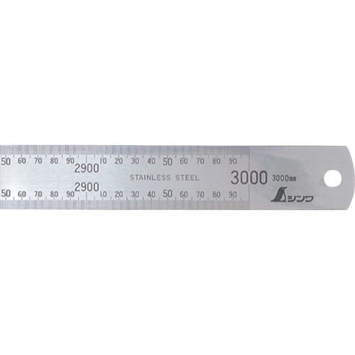 ■シンワ 直尺ステン 3000mm〔品番:14079〕【4083261:0】[直送DS][店頭受取不可]