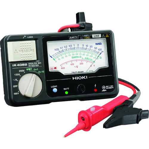 ■HIOKI アナログ絶縁抵抗計(接地抵抗計付き) IR4082-11〔品番:IR408211〕【4084187:0】[店頭受取不可]