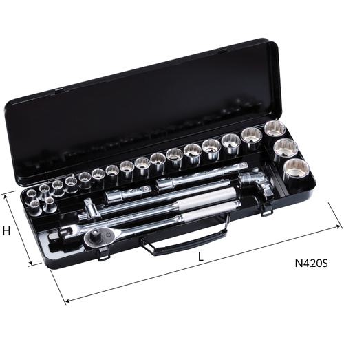 ■スーパー ソケットレンチセット 差込角12.7mm(1/2インチ)入り数:26〔品番:N420S〕【4093356:0】[店頭受取不可]_1